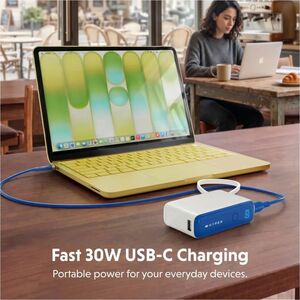 Hyperjuice Flex HJ5401OGGL Power Bank - Snorkel Blue - For Smartphone, Tablet PC, Notebook, USB Type A Device, USB Type C 