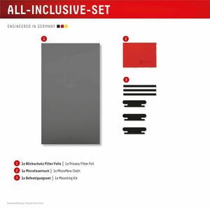 Displex Privacy Safe 3H Blendfrei Blickschutzfilter für Universal - für 55,9 cm (22 Zoll) Widescreen LCD Monitor - 16:10 -