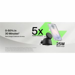 Belkin UltraCharge WIZ052 Induction Charger - For Smartphone, Smartwatch, iPhone - 15 V Input - 2 A - 5 V DC Output - Inpu