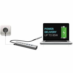 i-tec USB/Ethernet Combo Hub - USB Type A, USB Type C - 640 MB/s - Notebook, Desktop - 7 Total USB Port(s)1 Network (RJ-45
