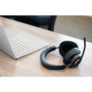 ACCO H3000 Kabellos Über das Ohr, Kopfbügel Stereo Headset - Schwarz - Microsoft-Teams-Zertifizierung - Google Assistant, 
