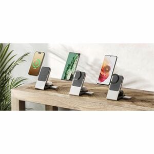 Alogic Matrix+ Power Bank - White - For USB Type C Device, iPhone, Qi-enabled Device - 5000 mAh - 12 V Input - White