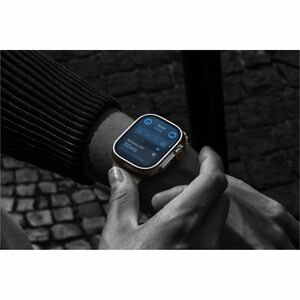 Apple Watch Ultra 4 Smartwatch - 49 mm Case Height - 44 mm Case Width - Natürlich Tasche, Farbe - Transparentes Grau Band 