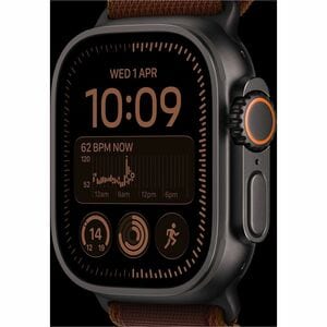 Apple Watch Ultra 4 Smartwatch - 49 mm Case Height - 44 mm Case Width - Schwarz Tasche, Farbe - Burgunderrot Band Color - 