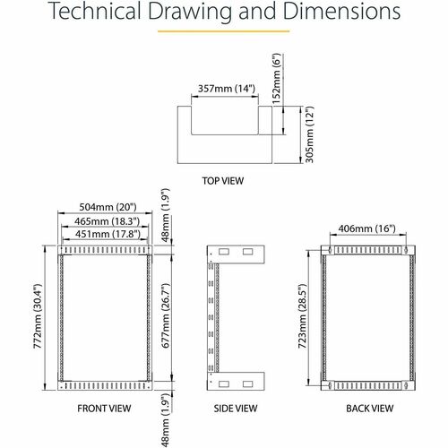 15U WALL MOUNT SERVER RACK EQUIPMENT RACK 304.8MM DEPTH