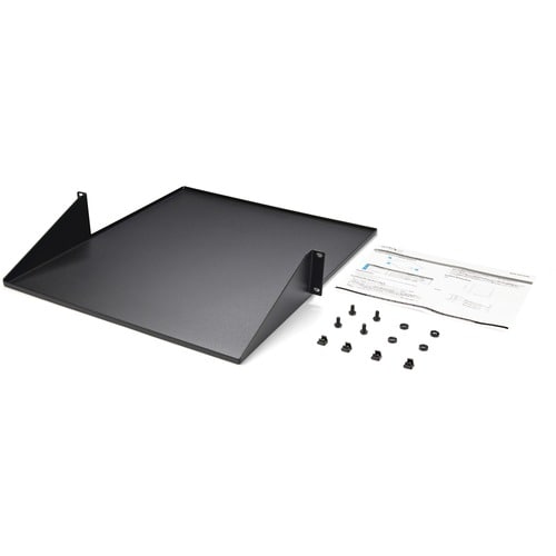 StarTech.com CABSHF2POST2 Charola Estante para Gabinete Rack Servidores - 2 Postes - Capacidad 34 Kg - SPCC - 34kg Capacid