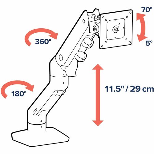 HX DESK MONITOR ARM MBK
