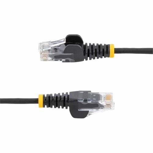StarTech.com 1.5 m CAT6 Cable - Slim CAT6 Patch Cord - Black - Snagless RJ45 Connectors - Gigabit Ethernet Cable - 28 AWG 