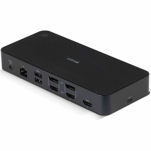 LINDY DST-Pro USB-Typ C Docking Station für Headset, Tablet-PC, Smartphone, Notebook, Mikrofon, Monitor - Ladefunktion - 1