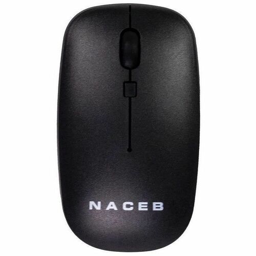 Mouse Naceb - Radiofrecuencia - USB - 3 Botón(es) - Negro - Inalámbrico - 2.40GHz - 1600 dpi - Rueda de desplazamiento - 1
