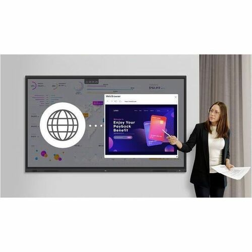 65IN LCD CREATEBOARD 3840X2160 ANDROID 14 HDMI USBC DP VGA