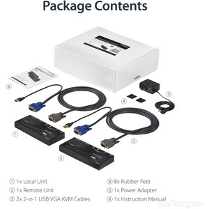 StarTech.com USB VGA KVM Console Extender over CAT5 UTP (500 ft) - Operate a USB & VGA KVM or PC up to 500ft away as if it