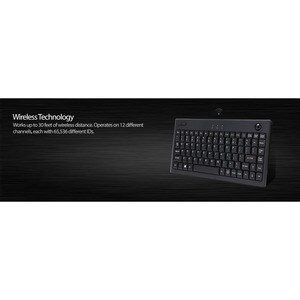 Adesso WKB-3100UB Wireless Keyboard - USB - 87 Keys