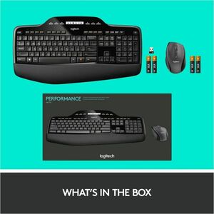 Logitech MK710 Wireless Keyboard and Mouse Combo for Windows, 2.4GHz Advanced Wireless, Wireless Mouse - USB Wireless RF 2