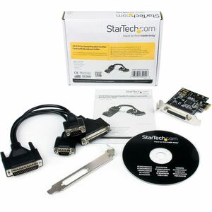 StarTech.com 2S1P PCI Express Serial Parallel Combo Card - PCI Express x1 - PC, Mac - 1 x Number of Parallel Ports Externa