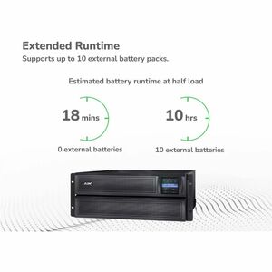 APC Smart-UPS X, Line Interactive, 3kVA, Rack/tower convertible 4U, 100V-127V, 6x 5-15R+3x 5-20R+1x L5-30R NEMA, NMC, Exte