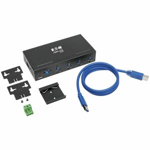 Eaton Tripp Lite Series 4-Port Industrial-Grade USB 3.x (5Gbps) Hub - 20 kV ESD Immunity, Metal Housing, Mountable - USB -