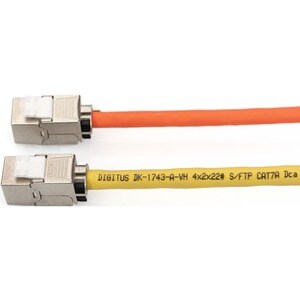 Digitus CAT 6A Keystone Modul, geschirmt mit intelligentem Kabelmanager. Produktfarbe: Silber, Anschluss 1: Rj-45. Gewicht