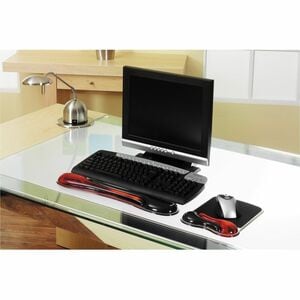 Kensington Duo Gel Mouse Pad - 25.4 mm x 184.1 mm x 241.3 mm Dimension - Red, Black - Gel - Slip Resistant - 1 Each