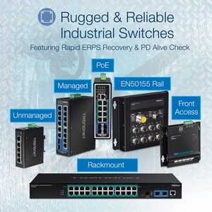 TRENDnet TI-G80 8 Ports Ethernet Switch - Gigabit Ethernet - 1000Base-T - 2 Layer Supported - Twisted Pair - Rail-mountabl