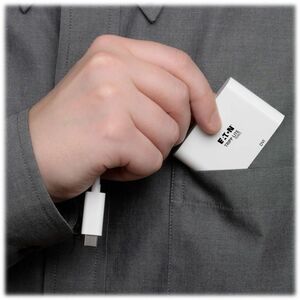 Eaton Tripp Lite Series USB-C to DVI Adapter with PD Charging, White - 1 x Total Number of DVI