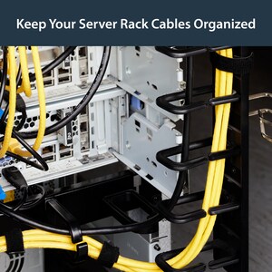 StarTech.com Pannelo Gestione Cavi Verticale per Server Rack con Gancio a D - 0 U - Per server rack da 40U - 2x 1.8m - Org
