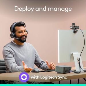 Logitech Brio 4K Webcam for Business, biometrics login with Windows Hello, Works with Microsoft Teams, Zoom, Google Meet, 