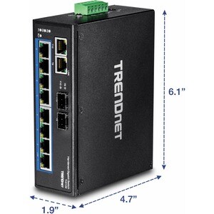 TRENDnet TI-G102 10 Ports Ethernet Switch - Gigabit Ethernet - 1000Base-T, 1000Base-X - New - TAA Compliant - 2 Layer Supp