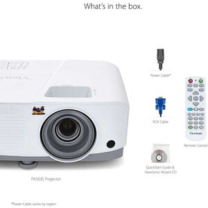 Projecteur DLP (Digital Light Processing) Portable ViewSonic PA503S - 4:3 - 3D Ready - SVGA - Résolution 800 x 600 - 4000 