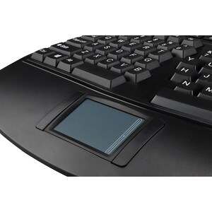 Adesso 2.4GHz Wireless Ergonomic Touchpad Keyboard - Wireless Connectivity - RF - 30 ft - 2.40 GHz - USB Interface - 105 K
