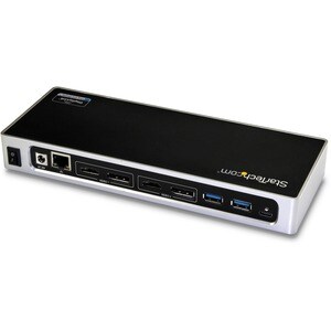 StarTech.com USB-Typ C Docking Station für Notebook - 40 W - Schwarz, Silber - 2 Unterstützte Displays - 4K - 3840 x 2160,