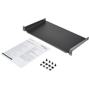 StarTech.com 1U Server Rack Cabinet Shelf - Fixed 10" Deep Cantilever Rackmount Tray for 19" Data/AV/Network Enclosure w/c