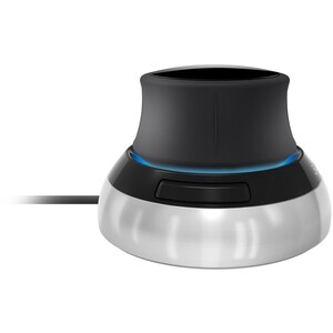 Dispositif d'Entrée 3D 3Dconnexion SpaceMouse - USB - 2 Programmable Button(s) - Noir, Argenté - Câble - Symétrique