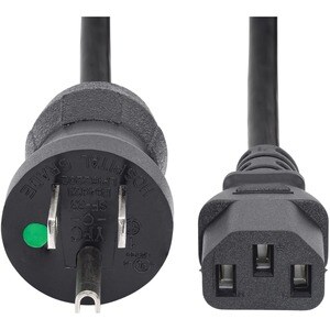 StarTech.com 10ft (3m) Hospital Grade Power Cord, 18AWG, NEMA 5-15P to C13, 10A 125V, Green Dot Medical Power Cable, Monit