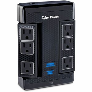 CyberPower HT600WSU2A Premier Home Theater 6 - Outlet Surge with 1680 J - Clamping Voltage 500V, NEMA 5-15P, Wall Tap, 15 