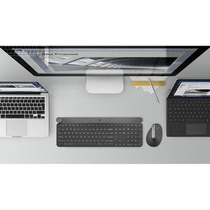 Logitech MX Vertical Mouse - Bluetooth/Radio Frequency - USB Type C - Optical - 4 Button(s) - 4 Programmable Button(s) - B