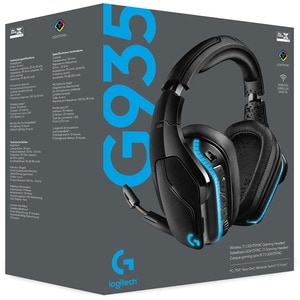 Logitech G G935 Wireless 7.1 Surround Lightsync Gaming Headset - Stereo - USB, Mini-phone (3.5mm) - Wired/Wireless - 65.6 