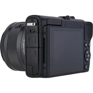 Canon EOS M100 24.2 Megapixel Mirrorless Camera with Lens - 15 mm - 45 mm - Black - Autofocus - 7.6 cm (3") Touchscreen LC