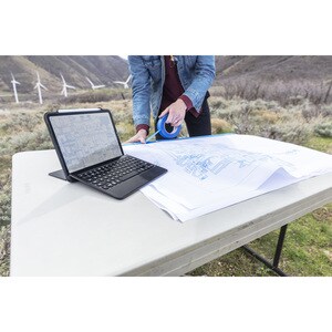 ZAGG Rugged Book Go Tastatur/Cover (Buchfalz) für 27,9 cm (11 Zoll) Apple iPad Pro Tablet - Schwarz - Sturzsicher
