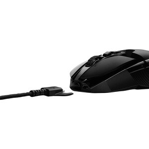 Logitech LIGHTSPEED G903 Gaming Mouse - Wi-Fi - USB - Optical - 11 Button(s) - Black - Cable/Wireless - 16000 dpi - Tilt W