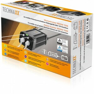 Convertisseur de secteur Technaxx TE16 - Tension d'Alimentation: 12 V DC - Tension de Sortie: 230 V AC
