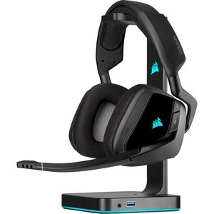 Corsair VOID RGB ELITE Wireless Premium Gaming Headset with 7.1 Surround Sound - Carbon - Stereo - Wireless - 40 ft - 32 O