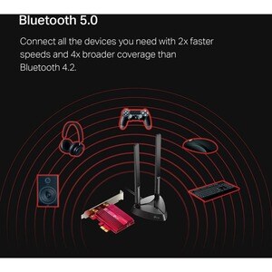 Adaptateur Combo Wifi/Bluetooth TP-Link TX3000E - IEEE 802.11ax - Bluetooth 5.0 - Bi bande pour Ordinateur de bureau, Cont