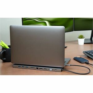 IOGEAR Dock Pro 100 USB-C 4K Ultra-Slim Station - for Smartphone, Tablet, Notebook - Charging Capability - 100 W - USB 3.1