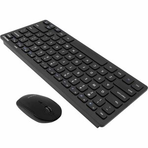 Macally RF Wireless Keyboard and Mouse For Windows PC - USB Scissors Wireless RF 2.40 GHz Keyboard - 78 Key - Black - USB 
