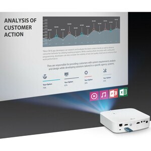 LG MiniBeam PF50KS DLP Projector - 16:9 - White - 1920 x 1080 - Ceiling, Front - 1080p - 30000 Hour Normal Mode - Full HD 