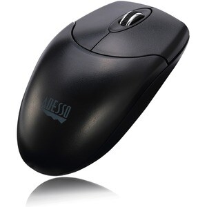 Adesso Antimicrobial Wireless Desktop Mouse - Optical - Wireless - 30 ft - Radio Frequency - 2.40 GHz - Black - USB Type A