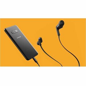 Belkin SOUNDFORM Wired Earbud Stereo Earset - Black - Binaural - In-ear - 121.9 cm Cable - USB Type C