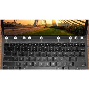 Logitech Slim Folio Pro Keyboard/Cover Case (Folio) for 27.9 cm (11") Apple iPad Pro (2017), iPad Pro (2018) Tablet - Grap