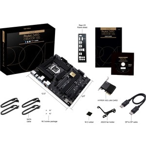 Asus ProArt Z490-CREATOR 10G Desktop Motherboard - Intel Z490 Chipset - Socket LGA-1200 - Intel Optane Memory Ready - ATX 